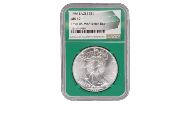 1986 Silver Eagle 1 Silver MS69