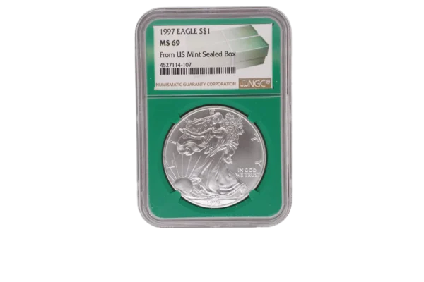1997 Silver Eagle 1 Silver MS69