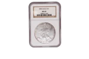 2004 Silver Eagle 1 Silver MS69