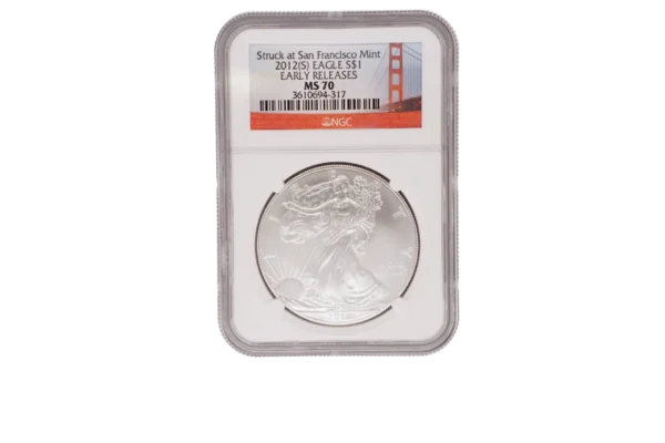 2012 S Silver Eagle 1 Silver MS70