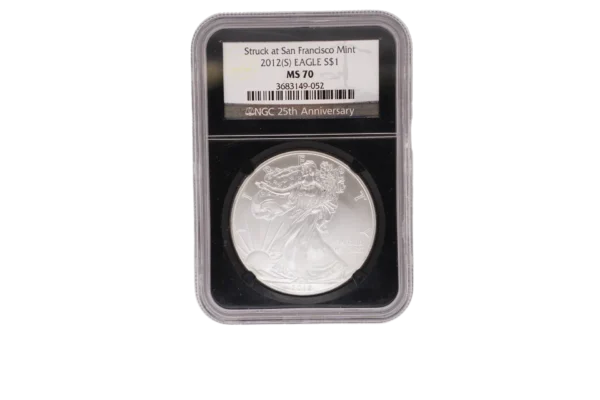 2012 S Silver Eagle 1 Silver MS70