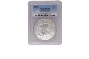 2004 Silver Eagle 1 Silver MS70