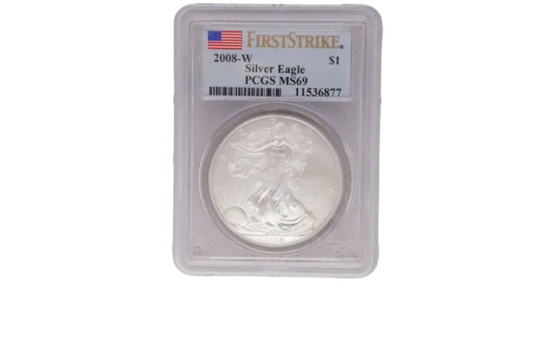 2008 W Silver Eagle 1 Silver MS69
