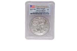2011 W Silver Eagle 1 Silver MS70