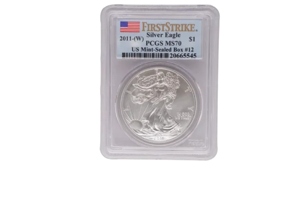 2011 W Silver Eagle 1 Silver MS70