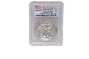 2011 W Silver Eagle 1 Silver MS70