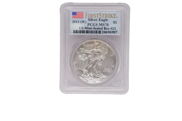 2011 W Silver Eagle 1 Silver MS70