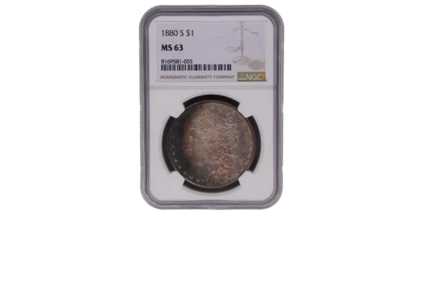 1880 S Morgan Dollar 1 Silver MS63