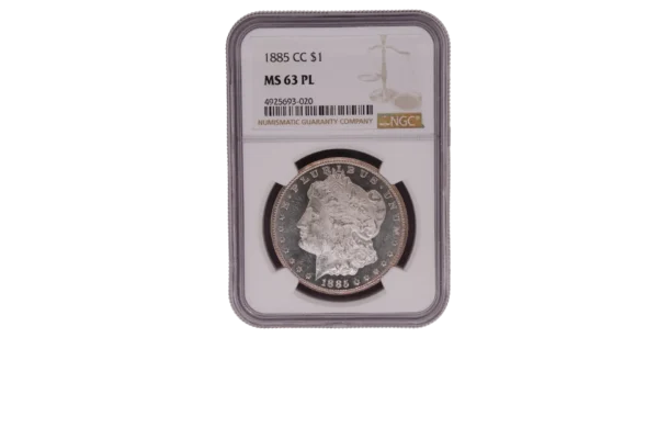 1885 CC Morgan Dollar 1 Silver MS63 PL