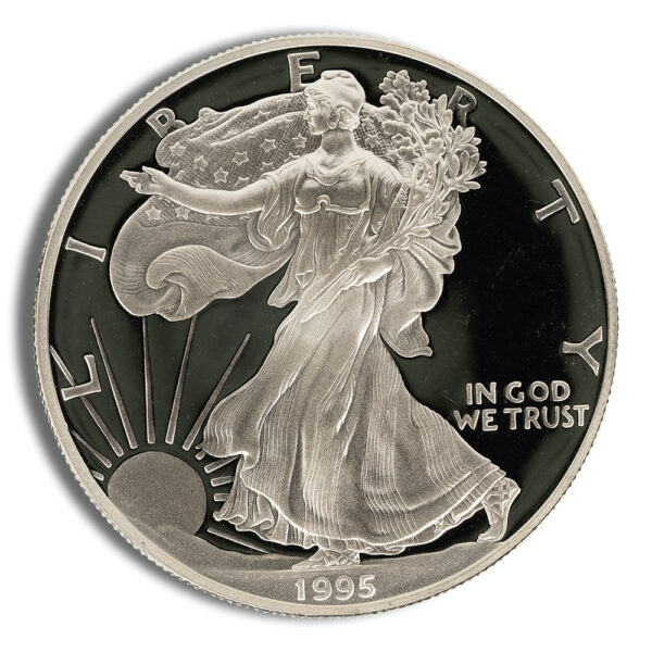 1995-P Proof Silver Eagle with Box & COA - Image 2