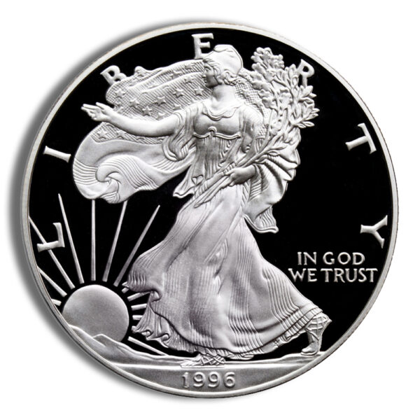 1996-P Proof Silver Eagle with Box & COA - Image 2