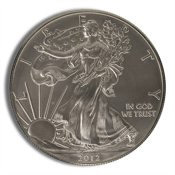 2012-W Burnished Silver Eagle with Box & COA - Image 2