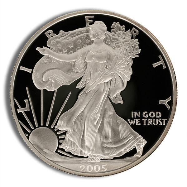 2005-W Proof Silver Eagle with Box & COA - Image 2