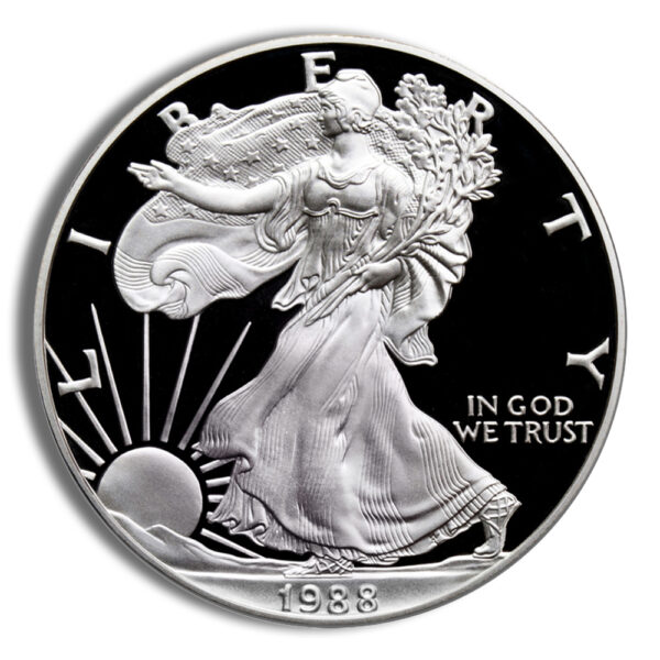1988-S Proof Silver Eagle with Box & COA - Image 2