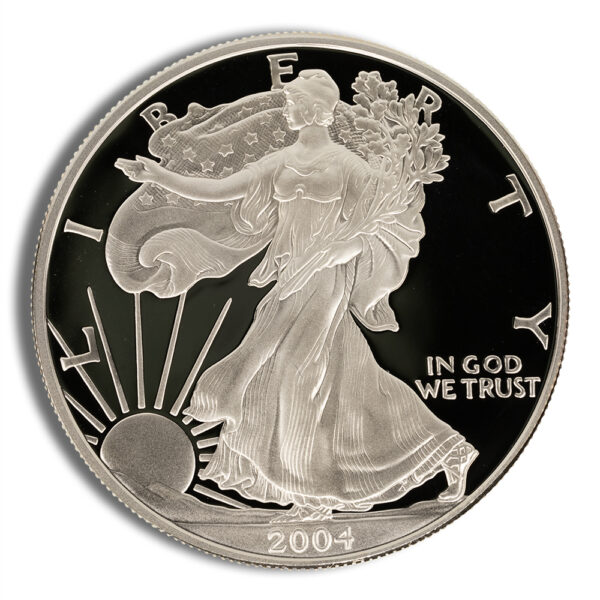 2004-W Proof Silver Eagle with Box & COA - Image 2