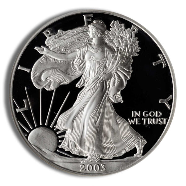2003-W Proof Silver Eagle with Box & COA - Image 2