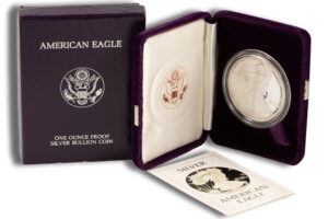 1989-S Proof Silver Eagle with Box & COA