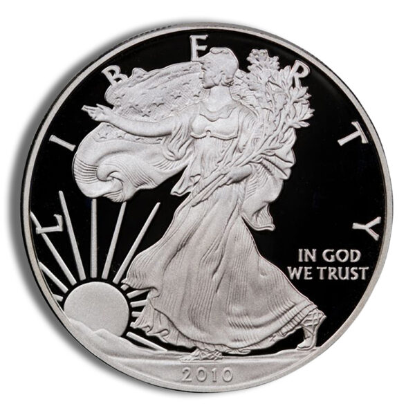 2010-W Proof Silver Eagle with Box & COA - Image 2