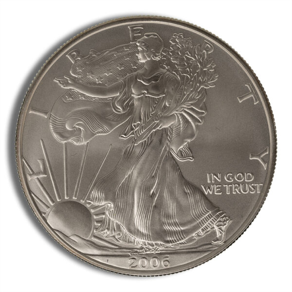2006-W Burnished Silver Eagle with Box & COA - Image 3