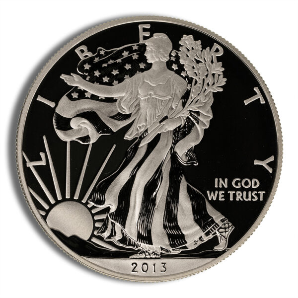 2013-W Proof Silver Eagle with Box & COA - Image 2
