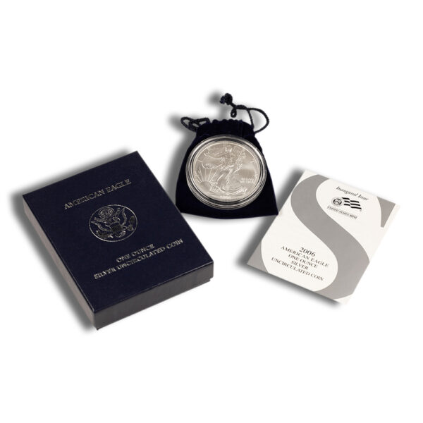2006-W Burnished Silver Eagle with Box & COA - Image 2