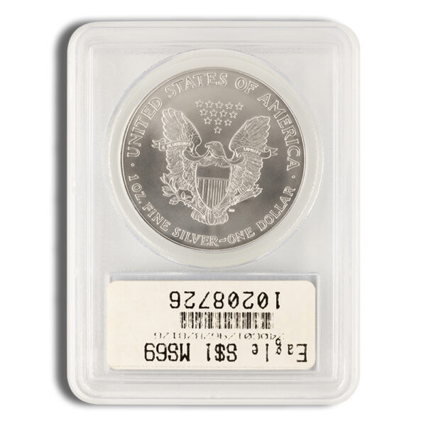 2002 Silver Eagle PCGS MS69 - Image 2