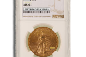 $20 Gold Saint-Gaudens Double Eagle - NGC MS61