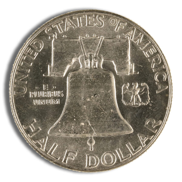 $1 FV 90% Silver Franklin Half Dollars - AU - Image 2