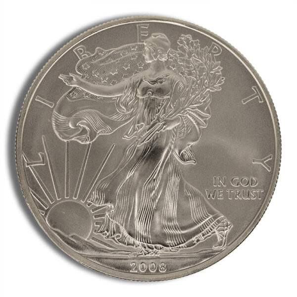 2008-W Reverse of 2007 Burnished Silver Eagle with Box & COA - Image 2