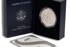 2008-W Reverse of 2007 Burnished Silver Eagle with Box & COA