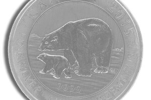 2015 1.5 oz Canadian Polar Bear & Cub Silver Coin