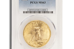$20 Gold Saint-Gaudens Double Eagle - PCGS MS63