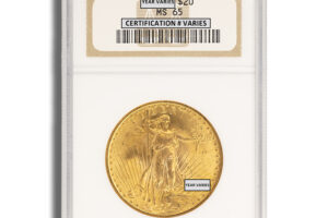 $20 Gold Saint-Gaudens Double Eagle - NGC MS65