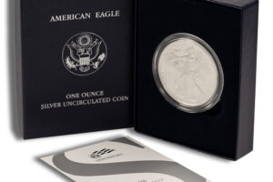 2008-W Burnished Silver Eagle with Box & COA