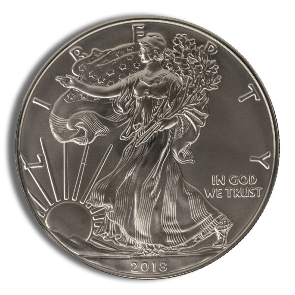 2018-W Burnished Silver Eagle with Box & COA - Image 2