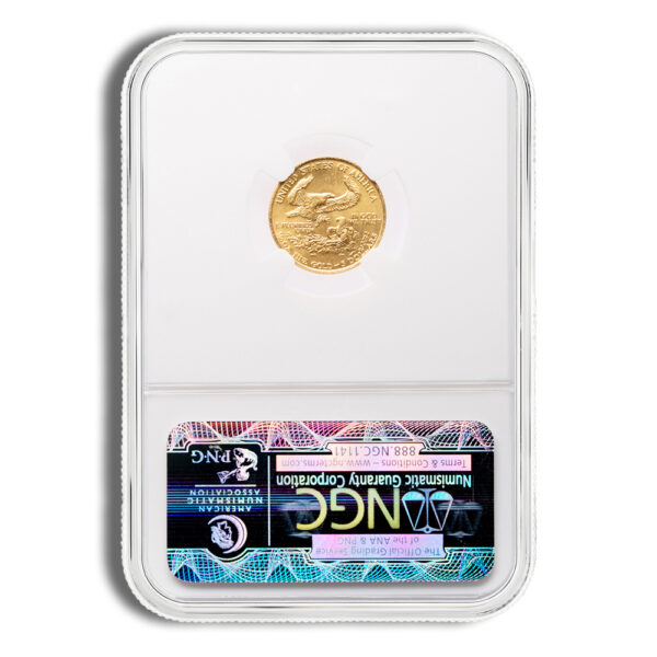 1987 1/4 oz Gold Eagle $10 PCGS MS69 - Image 2