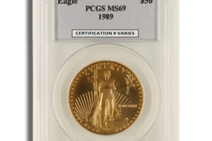 1989 1 oz Gold Eagle $50 PCGS MS69