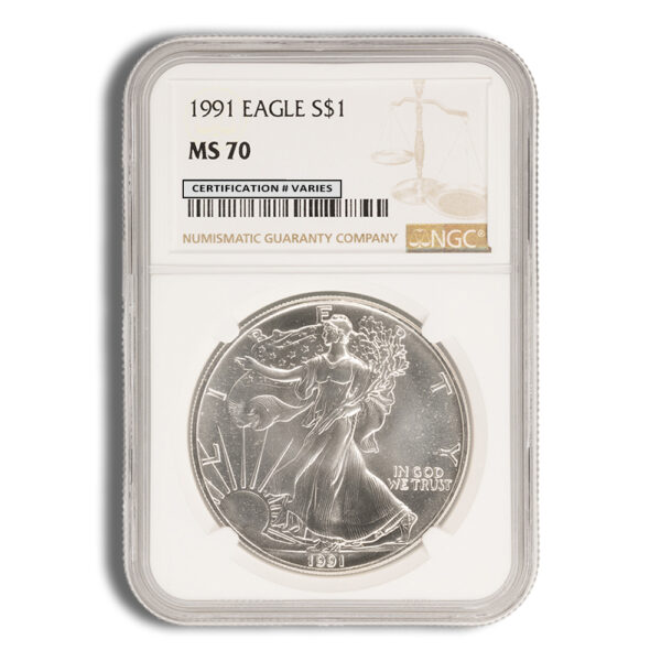 1991 Silver Eagle NGC MS70