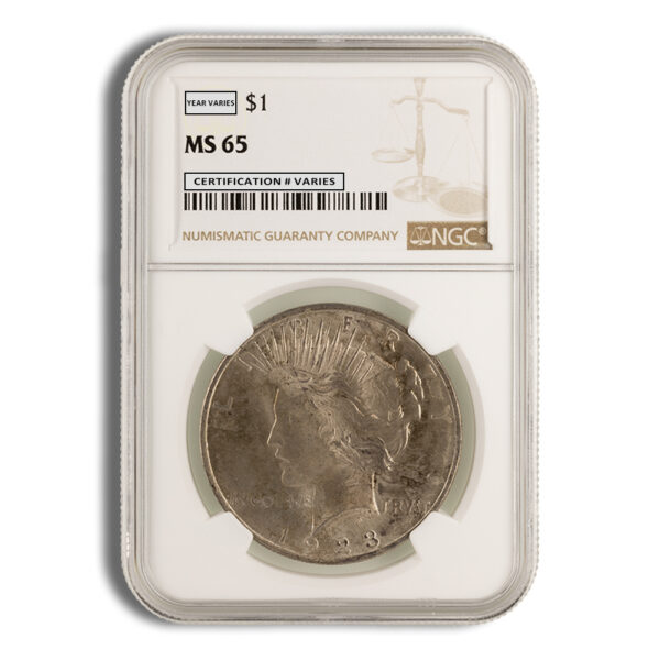 Peace Dollar - NGC MS65 (Toned)
