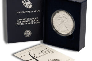 2017-W Burnished Silver Eagle with Box & COA