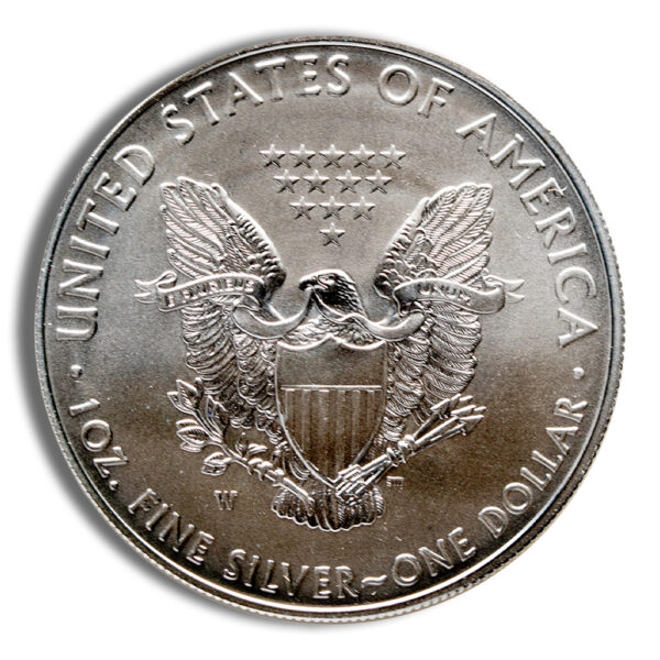 2019-W Burnished Silver Eagle with Box & COA - Image 3