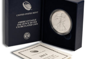 2013-W Burnished Silver Eagle with Box & COA