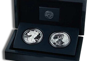 2012-S 2-Coin Silver Eagle 75th Anniversary San Francisco Set w/ Box & COA