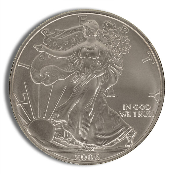 2006-W Burnished Silver Eagle with Box & COA - Image 2
