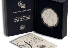 2016-W Burnished Silver Eagle with Box & COA