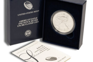 2015-W Burnished Silver Eagle with Box & COA