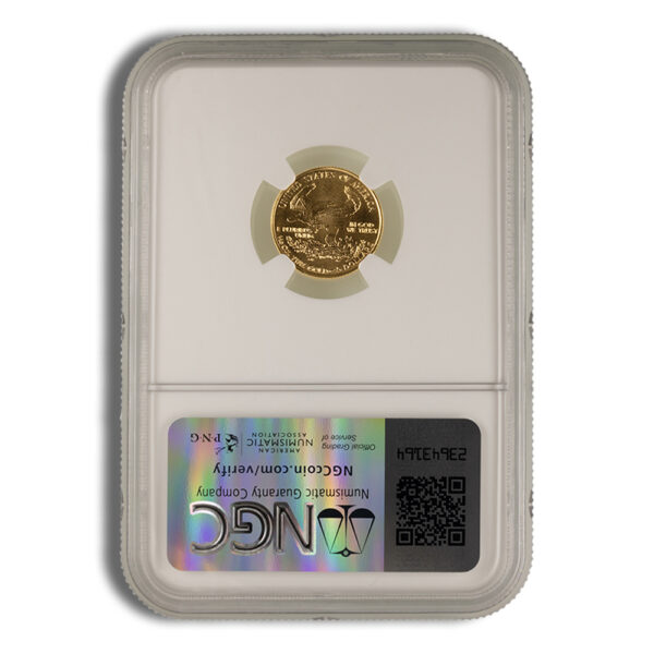 1997 1/10 oz Gold Eagle $5 NGC MS69 - Image 2