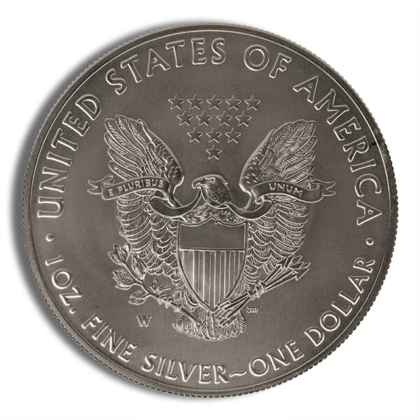 2018-W Burnished Silver Eagle with Box & COA - Image 3