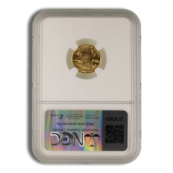 1996 1/10 oz Gold Eagle $5 NGC MS69 - Image 2