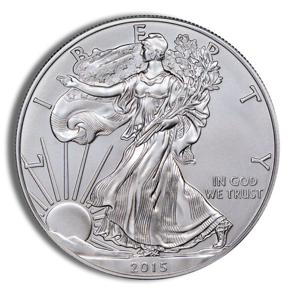2015-W Burnished Silver Eagle with Box & COA - Image 2